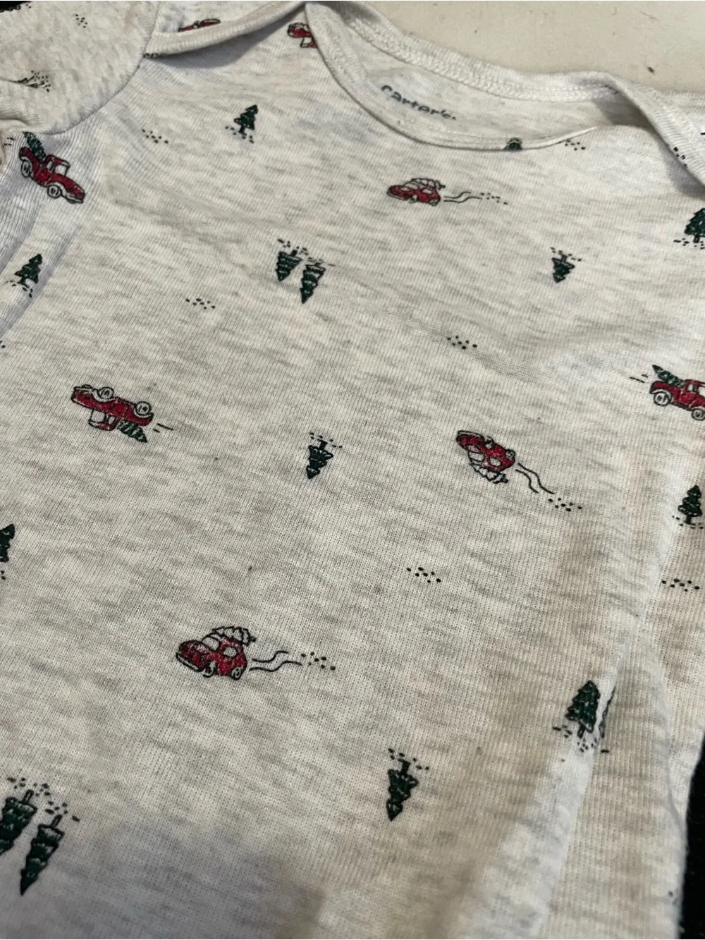 2/$12 Carter's Red Holiday Truck 3-Piece Baby Set
